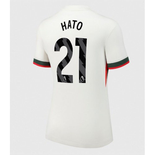 Lacne Ženy Futbalové dres Chelsea Jorrel Hato #21 2025-26 Krátky Rukáv - Preč Lacne Ženy Futbalové dres Chelsea Jorrel Hato #21 2025-26 Krátky Rukáv - Preč